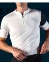 Détail du demi zipper poitrine du Signature Tee Shirt Aerth Homme en coloris Lunar white
