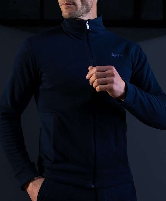 Men's Aerth Heure Bleue Jersey made of a fast drying stretch polyester blend - athletic and elegant