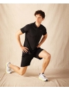 Le short de running noir pour homme Sensation Short d'Aerth porté de face