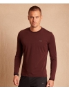 Aerth Baserun Tee | T shirt de running Manches Longues pour Homme | Vue de face | coloris Bordeaux