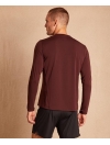 Aerth Baserun Tee | T shirt de running Manches Longues pour Homme | Vue de dos| coloris Bordeaux