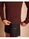 Aerth Baserun Tee | T shirt de running Manches Longues pour Homme | détail | coloris Bordeaux