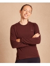 Aerth Baserun Tee | Long Sleeves Running T shirt de running for Women | Front View | colorway Bordeaux