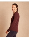 Aerth Baserun Tee | Long Sleeves Running T shirt de running for Women | Side View | colorway Bordeaux