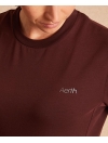 Aerth Baserun Tee | Long Sleeves Running T shirt de running for Women | Chest and logo detail | colorway Bordeaux