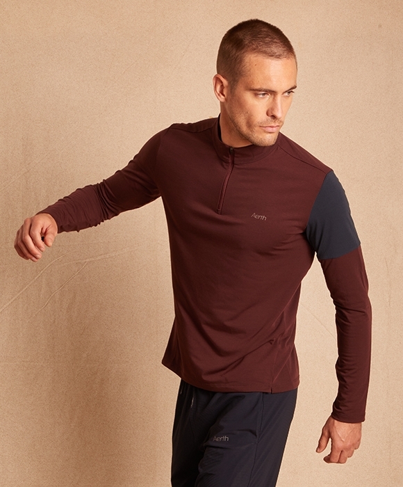 Le running tee manches longues pour homme Thermabase Top Aerth vue de face