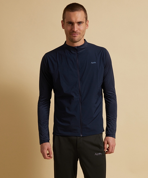 Jacket de running bi-matière pour homme vue de face