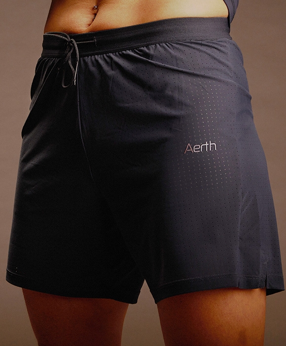Ultra light micro-perforated running shorts.