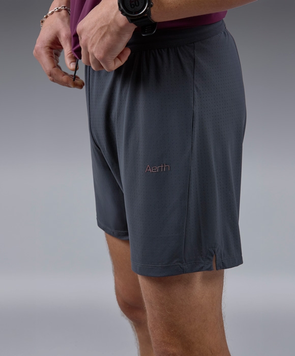 Ultra light micro-perforated running shorts.