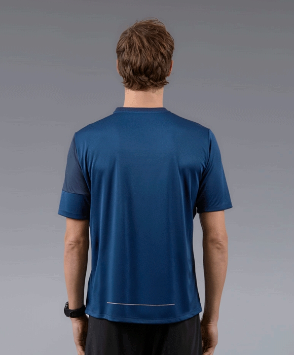 Running Tee pour homme bleu manches courtes Running Tee pour homme bleu manches courtes