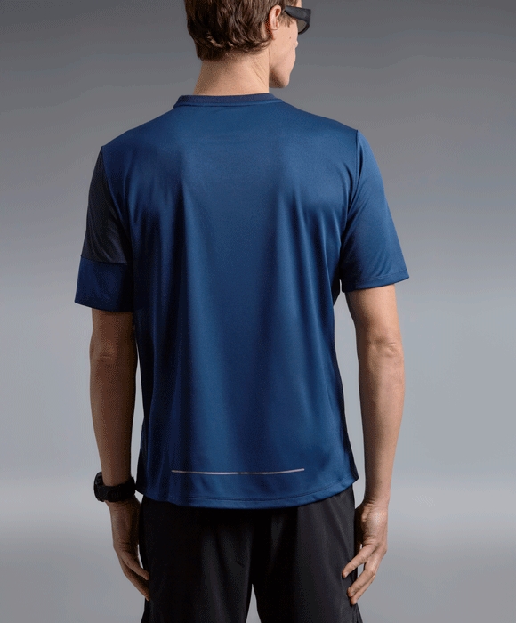 Running Tee pour homme bleu manches courtes Running Tee pour homme bleu manches courtes