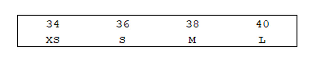 Correspondance des tailles unisex